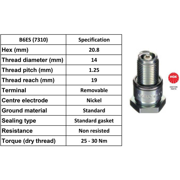 NGK NGK Spark Plug B6ES Plugs [Box 10]